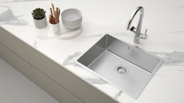 Мойка LASSAN 54 UNI, нерж. сталь, LA54-BS, брашированная нерж. сталь, 540х440мм, Paulmark