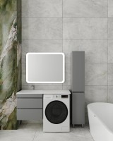Тумба подвесная STYLE LINE "Даллас 120" Люкс Плюс серая под раковину ESTETUS Даллас 1200*480 левый