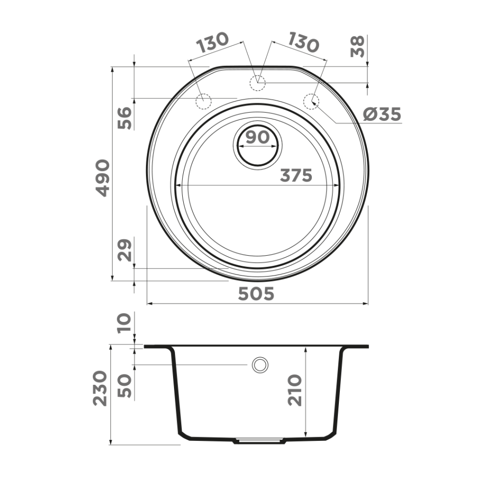 Кухонная мойка Omoikiri Miya 50-R-PL Tetogranit/платина
