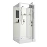 Душевая кабина Niagara Standart ST90/15Q/BK (90х90х200) квадрат,поддон 15см,распашная,проф.белый,без крыши,3 места