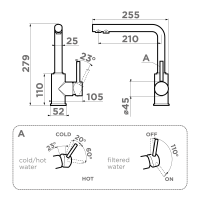 Смеситель для кухни Omoikiri Nakagawa 2 Plus-BN латунь/нержавеющая сталь