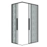 Душевое ограждение Grossman Galaxy 1/2.K33.01.12.21.02-1/2.K33.01.80L.21.02 (120х80х195) раздвижная,черный матовый,стекло шиншилла,2 места