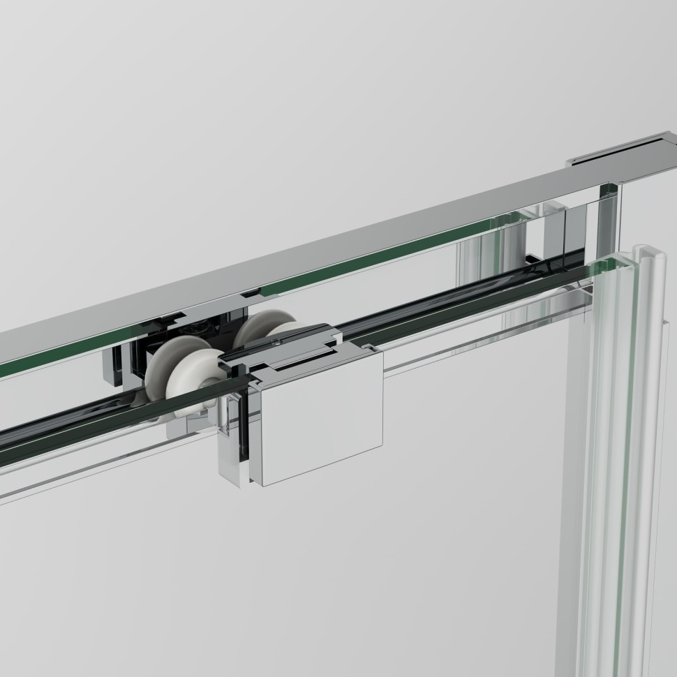 Душевой уголок Альфа-Н (Alpha-N) VSR-3AN9015CLGM, 1500*900, вороненая сталь, стекло прозрачное