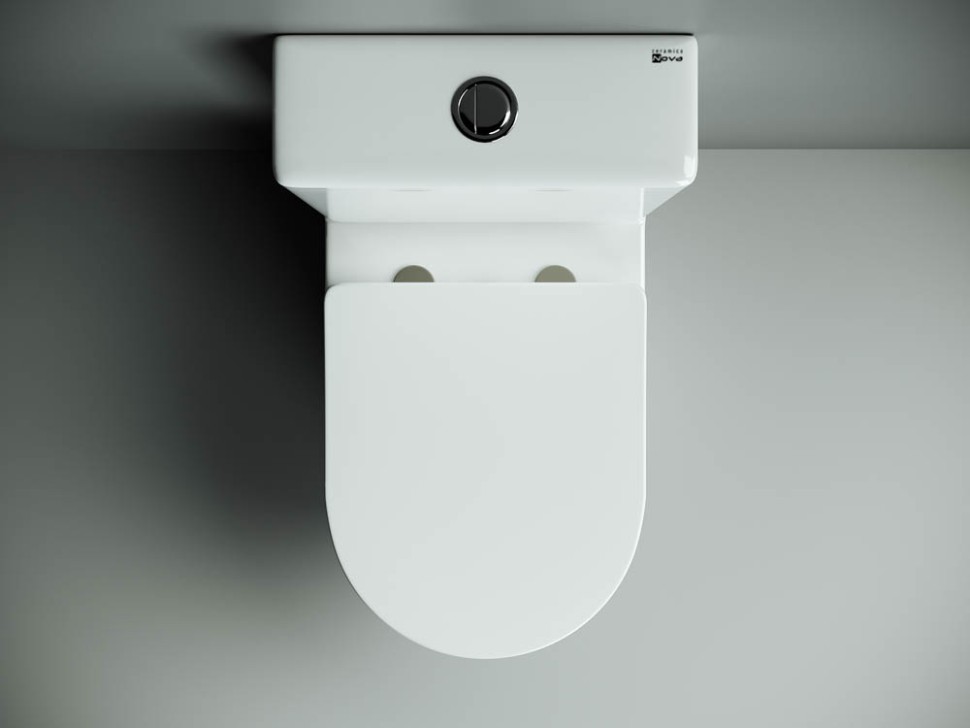 Напольная пристенная чаша унитаза METROPOL Rimless CN4001-B Ceramicanova