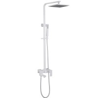 Душевая стойка ABBER Daheim AF8216WL с изливом, белая матовая