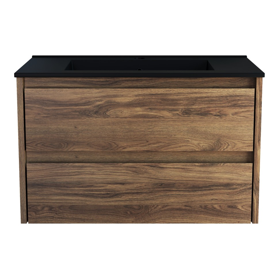 База под раковину Vincea  Gio 800 подвесная, 2 выкатных ящика soft-close, C.Oak