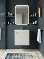 Тумба под раковину в ванную Uperwood Aurora 50 см, белый матовый