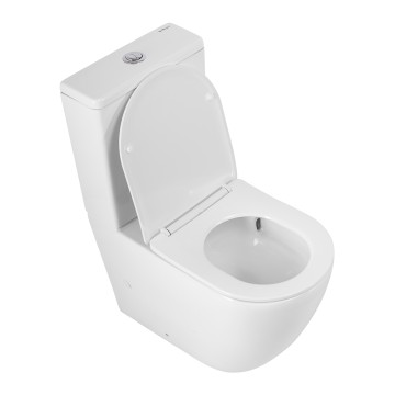 Чаша напольного унитаза со смывом TORNADO с сиденьем BelBagno SFERA-TOR BB2141CP-TOR/SC