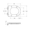 Чаша напольного унитаза со смывом TORNADO с сиденьем BelBagno SFERA-TOR BB2141CP-TOR/SC