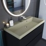 Раковина для ванной 100 см, Uperwood Classic Quartz, кварцевая, бежевая матовая, десерт