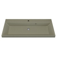 Раковина для ванной 100 см, Uperwood Classic Quartz, кварцевая, бежевая матовая, десерт