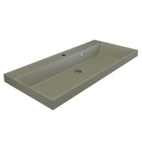 Раковина для ванной 100 см, Uperwood Classic Quartz, кварцевая, бежевая матовая, десерт