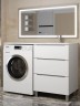 Тумба под стиральную машину напольная Uperwood Tanos 58х47,5х76,5 см, белая, 3 ящика