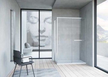 Душевой уголок Слим Софт (Slim Soft) VSR-1SS9010CL, 1000*900, хром, стекло прозрачное
