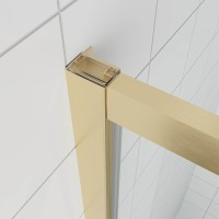 Душевая дверь Veconi Ottimo P20 G, 1000x1900, золото брашинг, стекло матовое