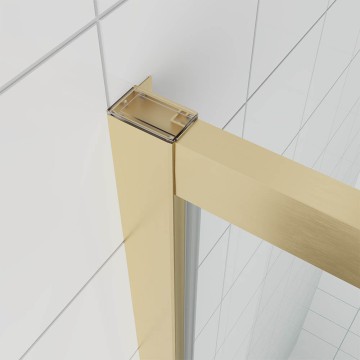 Душевая дверь Veconi Ottimo P20 G, 1000x1900, золото брашинг, стекло матовое