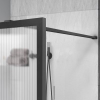 Душевая перегородка Walk-In VSW-1HP900FLGM, 900*2000, вороненая сталь, стекло рифленое