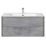 База под раковину Paola 1000 подвесная, 2 выкатных ящика soft close, Beton