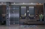 Душевое ограждение Ambassador Diamond 12011105L (90х90х200) квадрат,хром,стекло прозрачное,распашная-складная,1 место