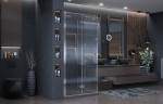 Душевое ограждение Ambassador Diamond 12011105L (90х90х200) квадрат,хром,стекло прозрачное,распашная-складная,1 место