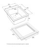 Мойка KANTE 40, IT-GRANIT, PM104249-BL, черный , 415х490 мм, Paulmark