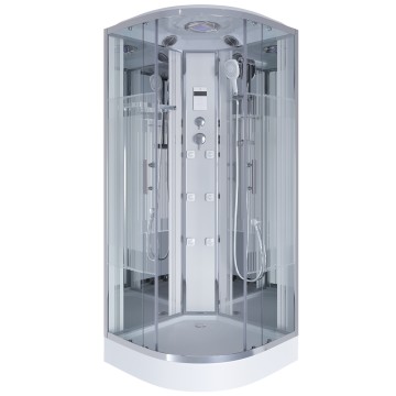 Душевая кабина Niagara Ultra NG-702-01 (100х100х220) низкий поддон(16см),стекло прозрачное с рисунком,4 места