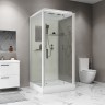 Душевая кабина Niagara Standart ST100/15Q (100х100х215) квадрат,поддон 15см,распашная,проф.белый,3 места