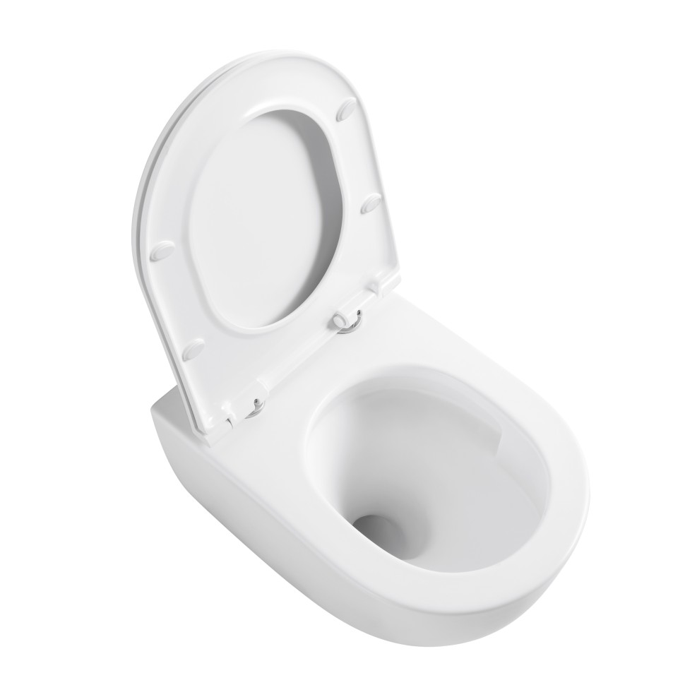 Унитаз подвесной Globo VT1-74T Tornado, цвет белый, ультратонкое soft-close сиденье