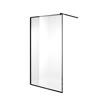 Душевая перегородка Niagara Nova NG-687-10ВLACK (100х195) черный,стекло прозрачное,1 место