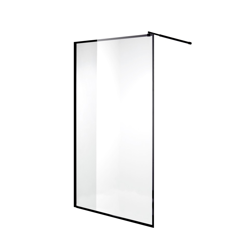 Душевая перегородка Niagara Nova NG-687-10ВLACK (100х195) черный,стекло прозрачное,1 место