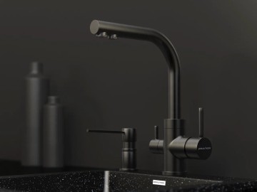 Дозатор для жидкого мыла KRAFT, D003-GM, вороненая сталь, Paulmark