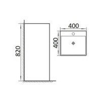 Раковина Ceramalux напольная P7004LMB цвет черный