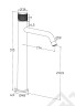 Смеситель для раковины на столешницу MILLEAU Tissage ML0326KLH-CR, Хром