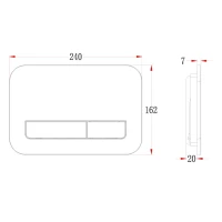 Кнопка смыва Veconi FLUSH V12, белый глянец