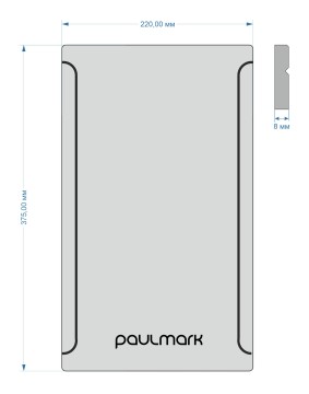 Разделочная доска PLATTE-375, HPL-пластик, Pl375-SD, дуб делано, 375х220мм, Paulmark