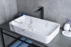 Раковина Gid Mnc396C 54476 накладная под камень глянцевая 60x34x11