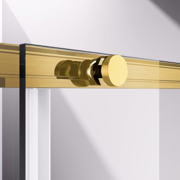 Душевая дверь Слим-Н (Slim-N) VDS-4SN140CLG, 1400, брашированное золото, стекло прозрачное