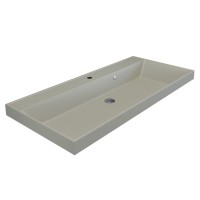 Раковина для ванной 100 см, Uperwood Classic Quartz, кварцевая, бежевая матовая, лён