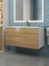 Тумба под раковину для ванной Uperwood Barsa 100 см, подвесная, белая/дуб сонома