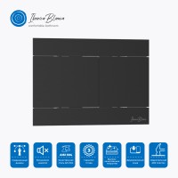 Кнопка смыва IBERICA BLANCA INOX-R нержавеющая сталь, черный матовый (IB.B015.04)