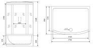 Timo Lux T-7770 NEW душевая кабина 170*88*220