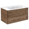 База под раковину Paola 1000 подвесная, 2 выкатных ящика soft close, V.Oak