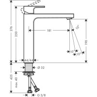 Смеситель для раковины Hansgrohe Vernis Shape (71591670) Черный матовый