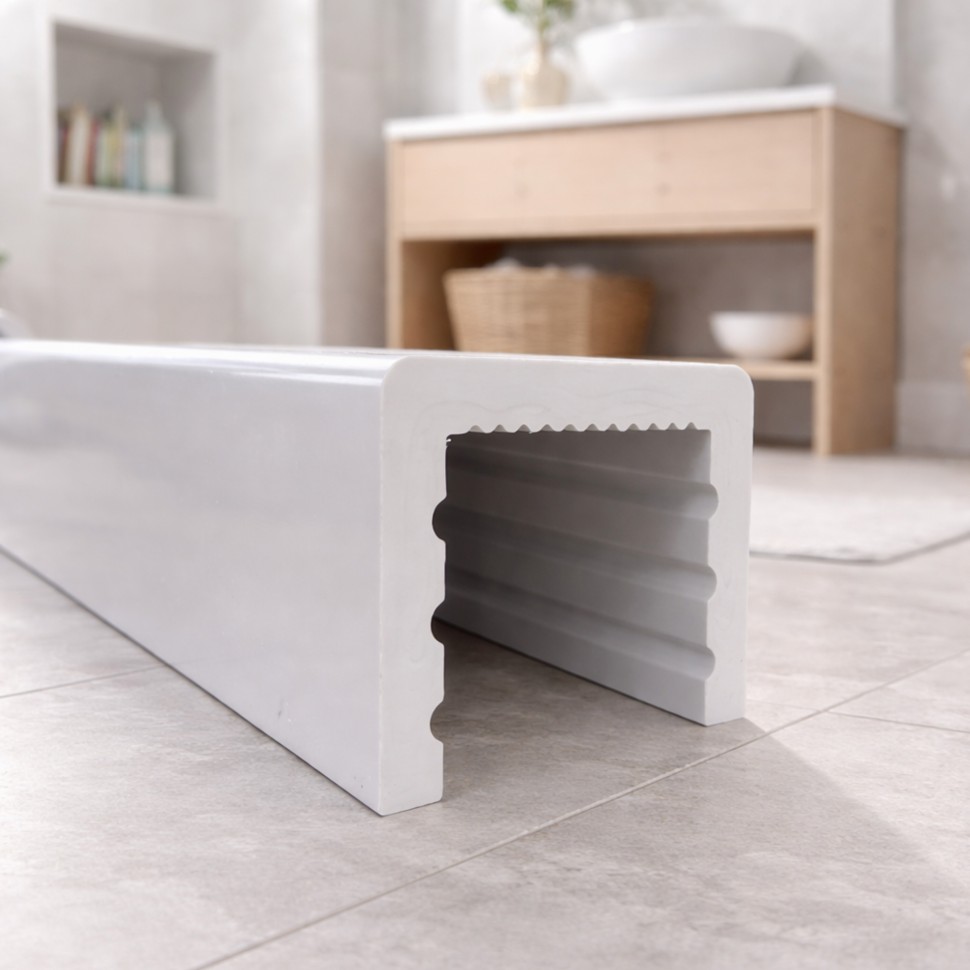 Цокольная опора, полукруглая, белая RGW SBA-30 W для душевого ограждения (800х800мм)