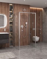 Душевой уголок П-ОБРАЗНЫЙ CEZARES MOLVENO-BA2-90/90-C-Cr-IV