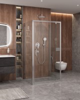 Душевой уголок П-ОБРАЗНЫЙ CEZARES MOLVENO-BA2-90/90-C-Cr-IV