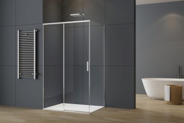 Душевой уголок Софт 2 (Soft 2) VSR-3SO28011CL, 1100*800, хром, стекло прозрачное