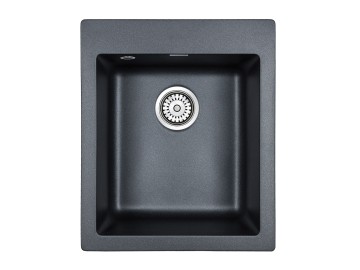 Мойка KANTE 40, IT-GRANIT, PM104249-BLM, черный металлик, 415х490 мм, Paulmark