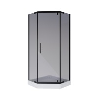 Душевой уголок Niagara Eco NG-010-14DT (100х100х195) низкий поддон(13см),черный,стекло тонированное,2 места
