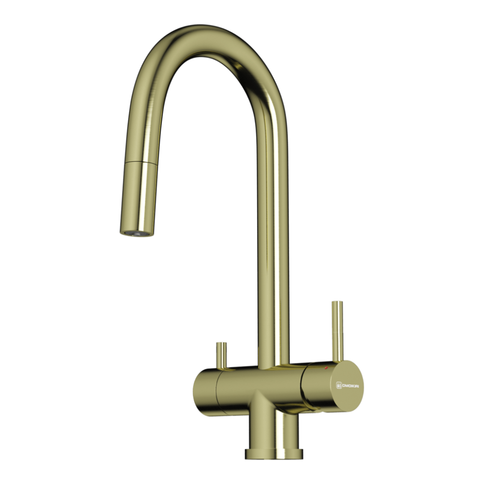 Смеситель для кухни Omoikiri Akita-S-LG латунь/светлое золото